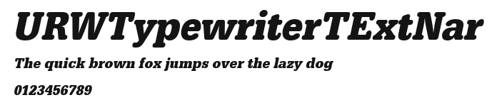 URWTypewriterTExtNar Preview