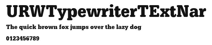 URWTypewriterTExtNar Preview