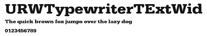 URWTypewriterTExtWid Preview