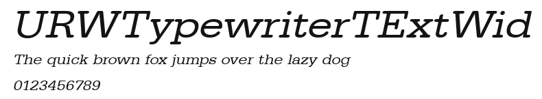 URWTypewriterTExtWid Preview