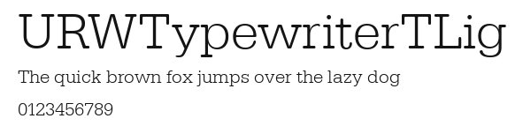 URWTypewriterTLig Preview