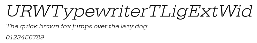 URWTypewriterTLigExtWid Preview