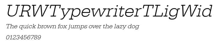 URWTypewriterTLigWid Preview