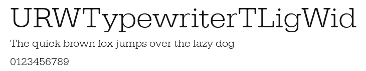 URWTypewriterTLigWid Preview