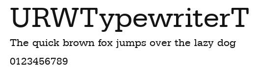 URWTypewriterT Preview