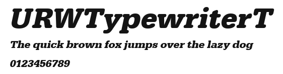 URWTypewriterT Preview