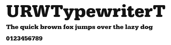 URWTypewriterT Preview