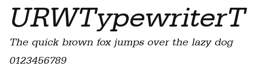 URWTypewriterT Preview