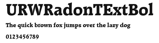 URWRadonTExtBol Preview