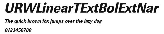 URWLinearTExtBolExtNar Preview