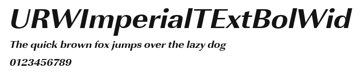 URWImperialTExtBolWid Preview
