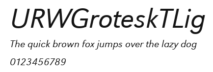 URWGroteskTLig Preview