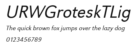 URWGroteskTLig Preview