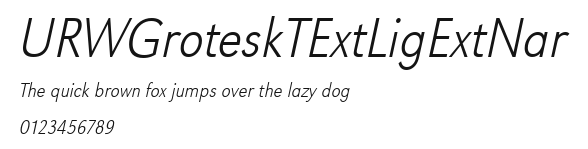URWGroteskTExtLigExtNar Preview