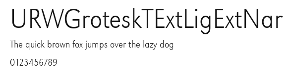 URWGroteskTExtLigExtNar Preview