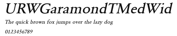 URWGaramondTMedWid Preview