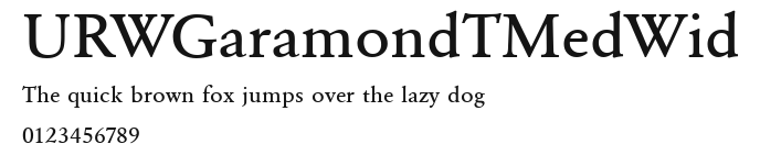 URWGaramondTMedWid Preview