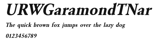 URWGaramondTNar Preview