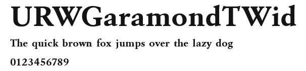 URWGaramondTWid Preview