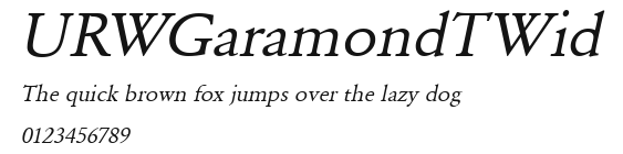 URWGaramondTWid Preview