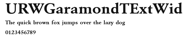 URWGaramondTExtWid Preview