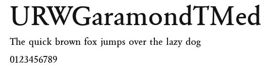 URWGaramondTMed Preview