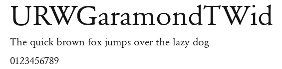 URWGaramondTWid Preview