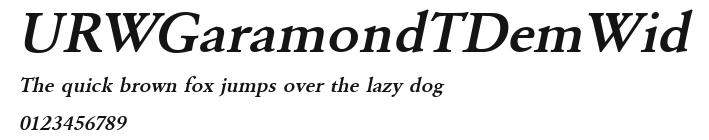 URWGaramondTDemWid Preview