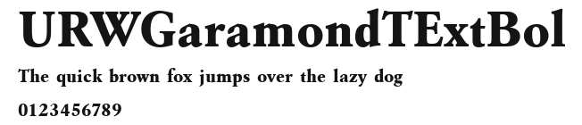 URWGaramondTExtBol Preview