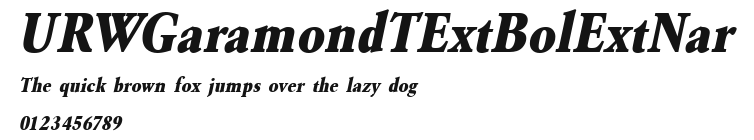 URWGaramondTExtBolExtNar Preview