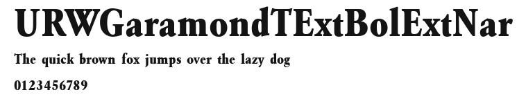 URWGaramondTExtBolExtNar Preview
