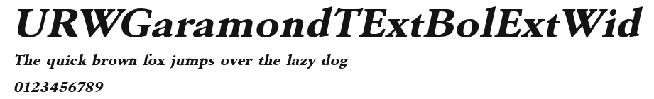URWGaramondTExtBolExtWid Preview