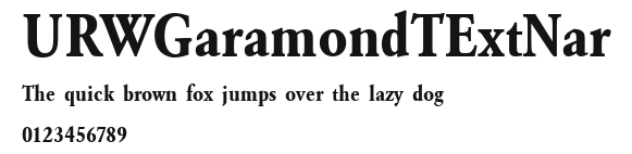 URWGaramondTExtNar Preview