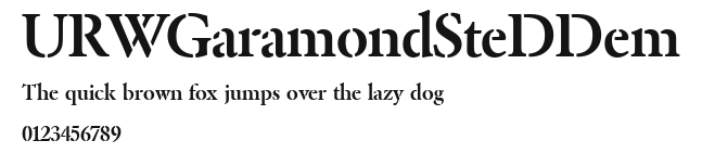 URWGaramondSteDDem Preview