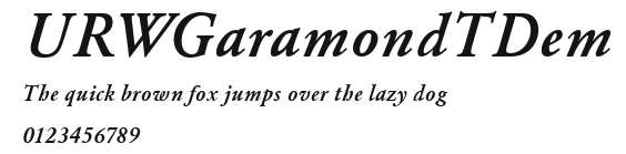 URWGaramondTDem Preview