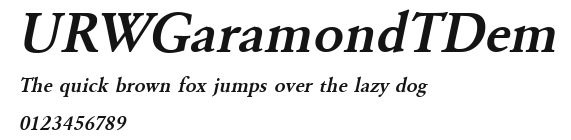 URWGaramondTDem Preview