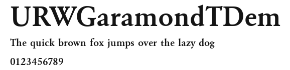 URWGaramondTDem Preview