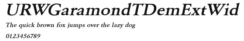 URWGaramondTDemExtWid Preview