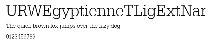 URWEgyptienneTLigExtNar Preview