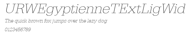 URWEgyptienneTExtLigWid Preview