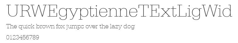 URWEgyptienneTExtLigWid Preview