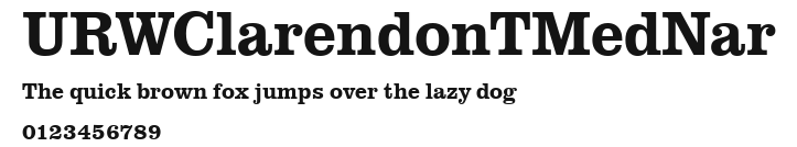 URWClarendonTMedNar Preview