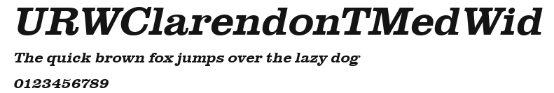 URWClarendonTMedWid Preview