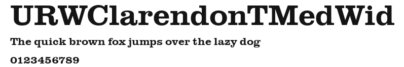 URWClarendonTMedWid Preview