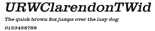 URWClarendonTWid Preview