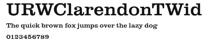 URWClarendonTWid Preview