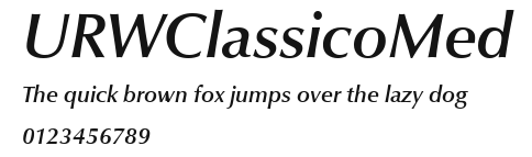 URWClassicoMed Preview