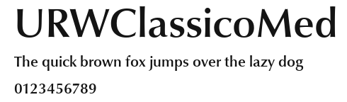 URWClassicoMed Preview