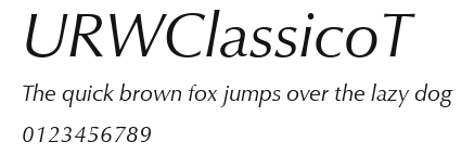 URWClassicoT Preview