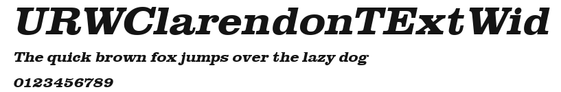 URWClarendonTExtWid Preview